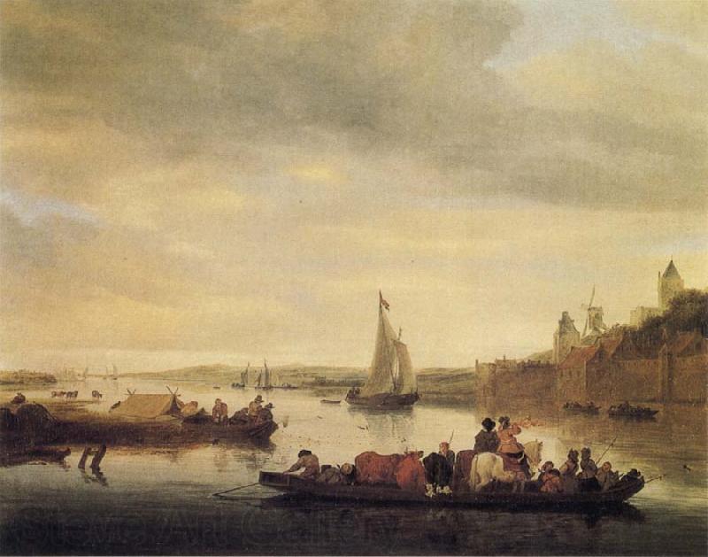 Saloman van Ruysdael The Crossing at Nimwegen Norge oil painting art